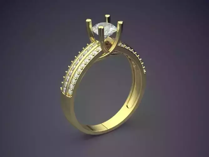 Engagement Ring With Diamonds CAD-4871