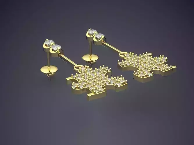 Earrings With Diamonds CAD-4876