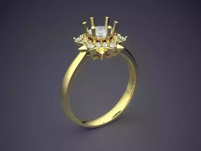 Engagement Ring With Diamonds CAD-4866