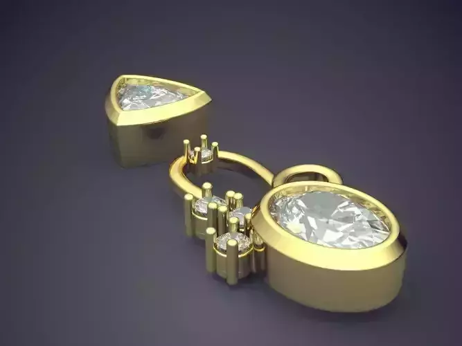 Pendant With Diamonds CAD-4865 3D print model