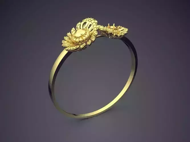 Flower Motif Bracelet CAD-4864