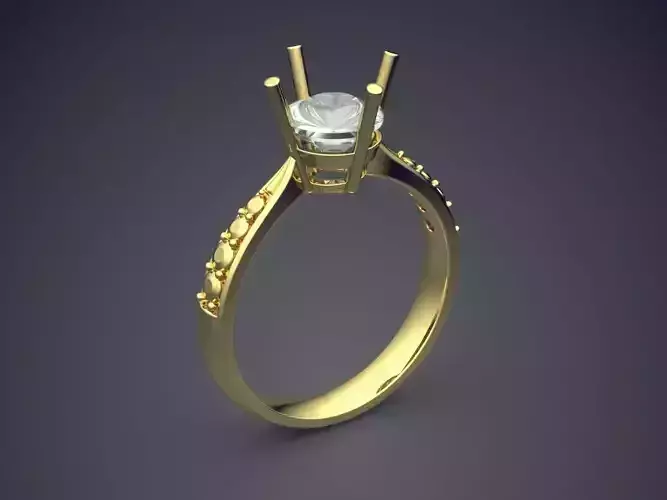 Engagement Ring With Diamond CAD-4858