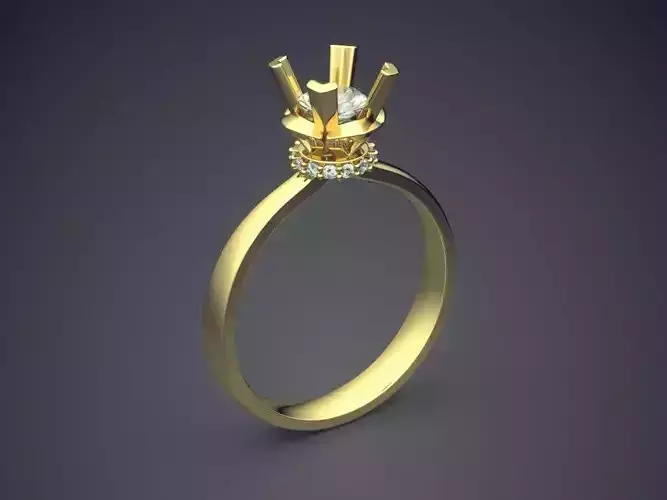 Engagement Ring With Diamond CAD-4855
