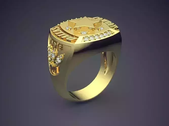Thick Engraved Ring CAD-4849