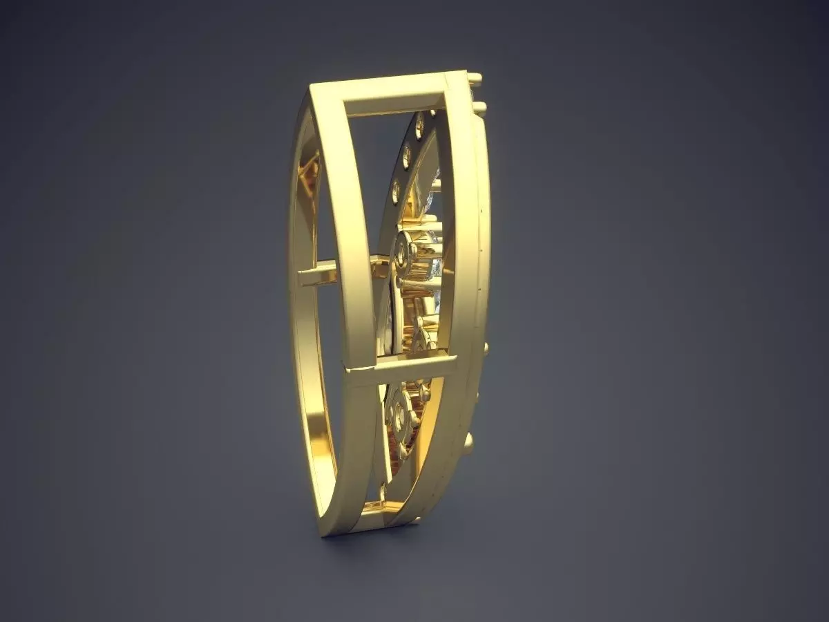 Pendant With Diamonds CAD-4839 3D print model_3