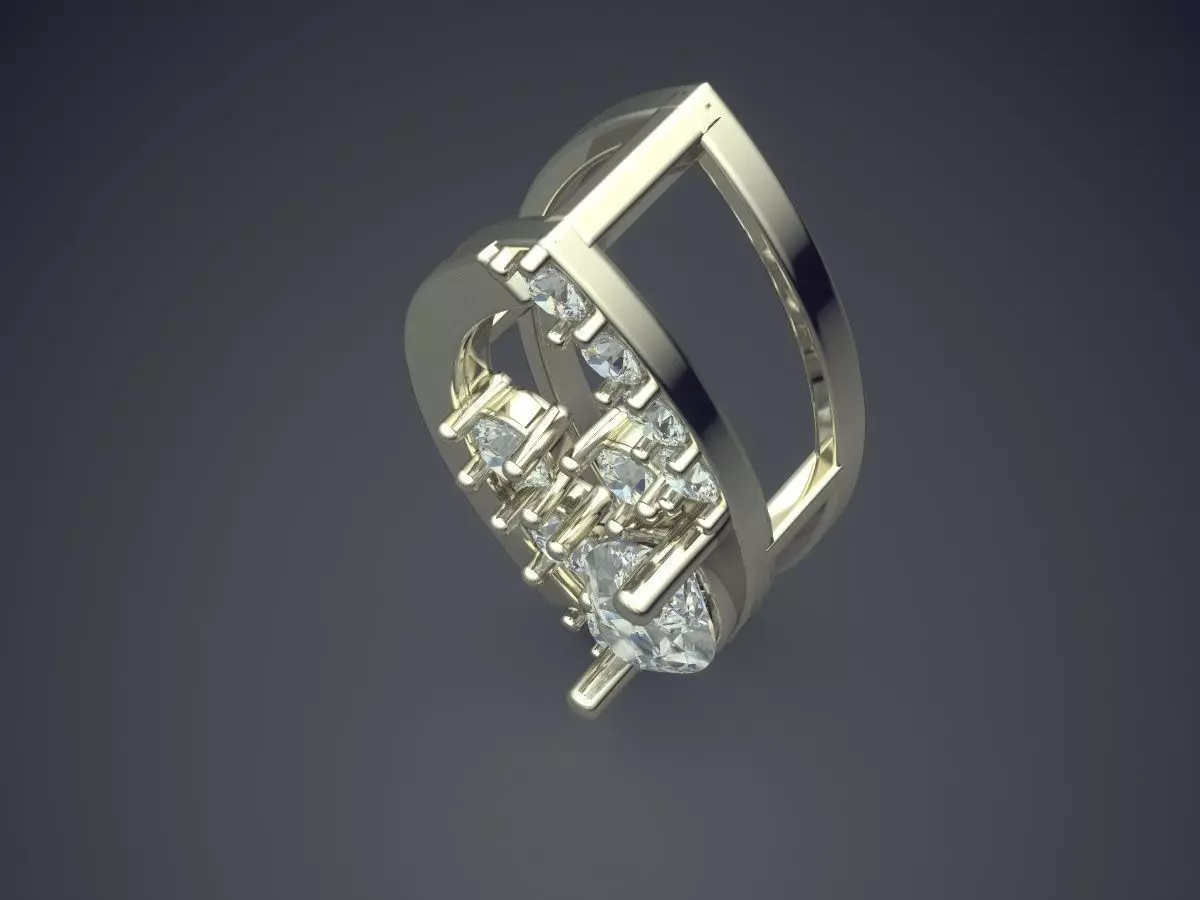 Pendant With Diamonds CAD-4839 3D print model_1