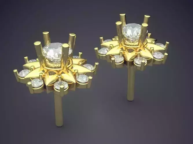 Earrings With Diamonds CAD-4830