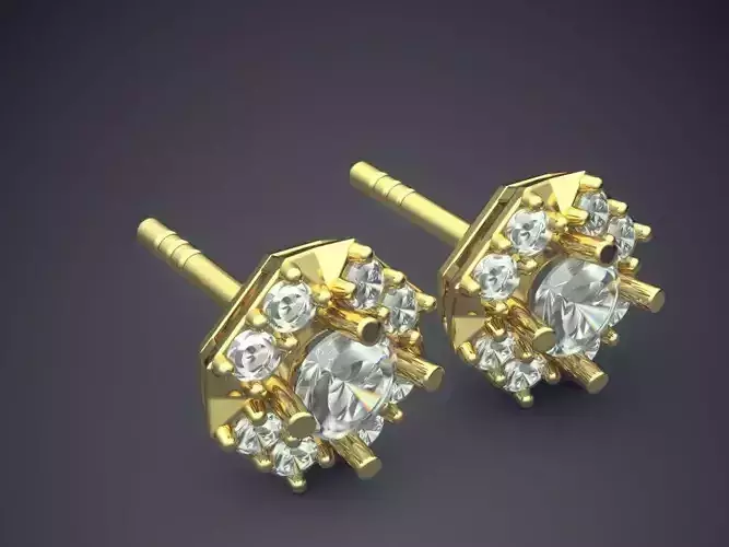 Earrings With Diamonds CAD-4826