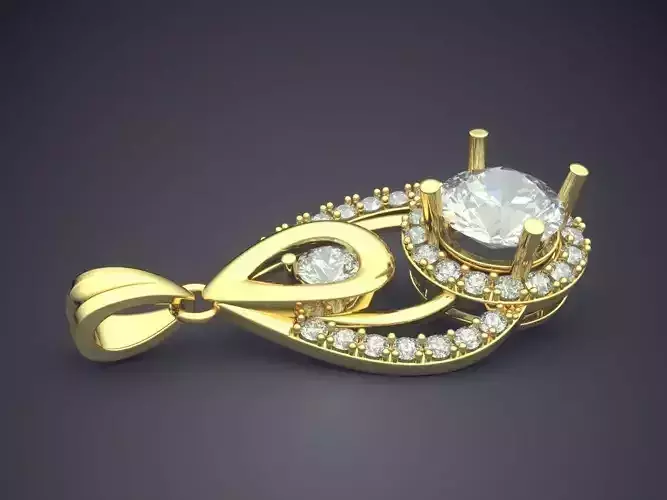 Pendant With Diamonds CAD-4832