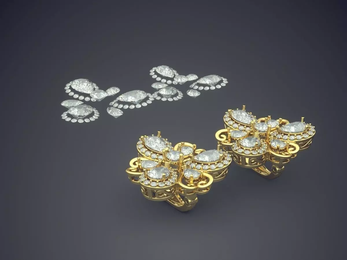 Pendant With Diamonds CAD-4841 3D print model_0