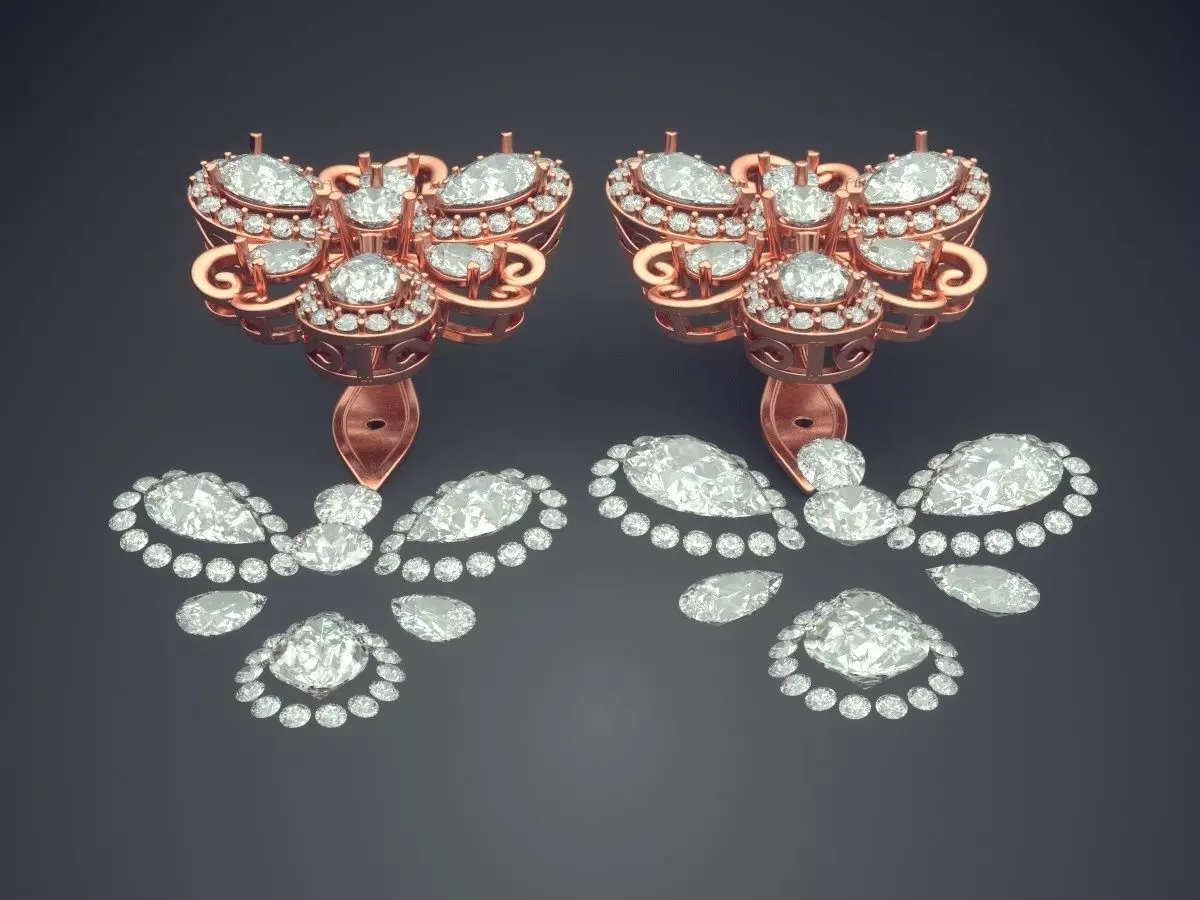 Pendant With Diamonds CAD-4841 3D print model_2