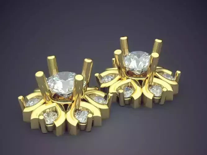 Earrings With Diamonds CAD-4823