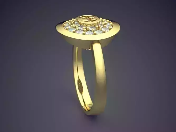Ring With Diamonds CAD-4815