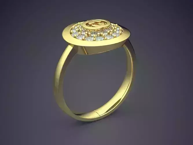 Ring With Diamonds CAD-4815