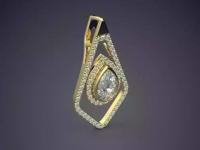 Pendant With Diamonds CAD-4816 3D print model