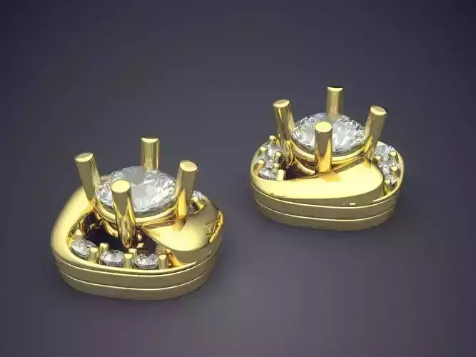 Earrings With Diamonds CAD-4812