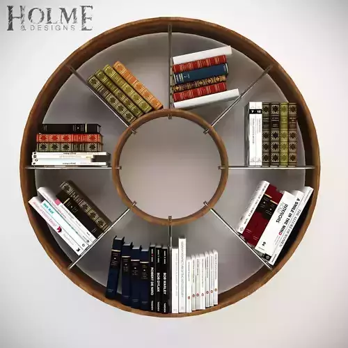 Circular Bookshel 3D model