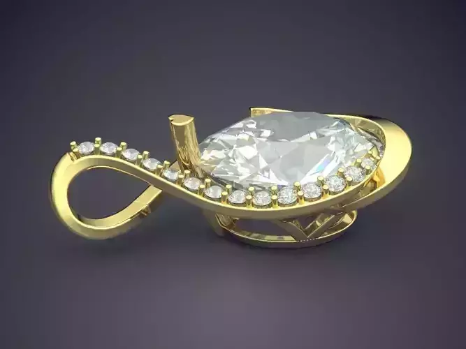 Pendant With Diamonds CAD-4811