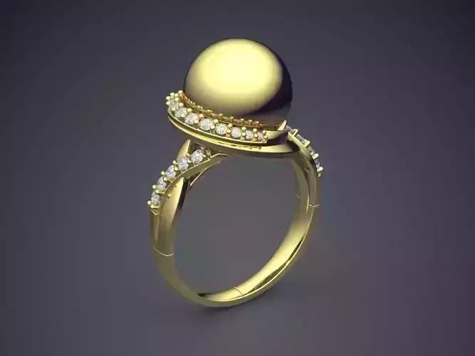 Engagement Ring With Diamonds CAD-4810