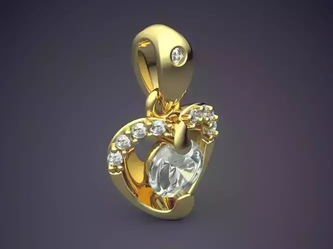 Pendant With Diamonds CAD-4789 3D print model