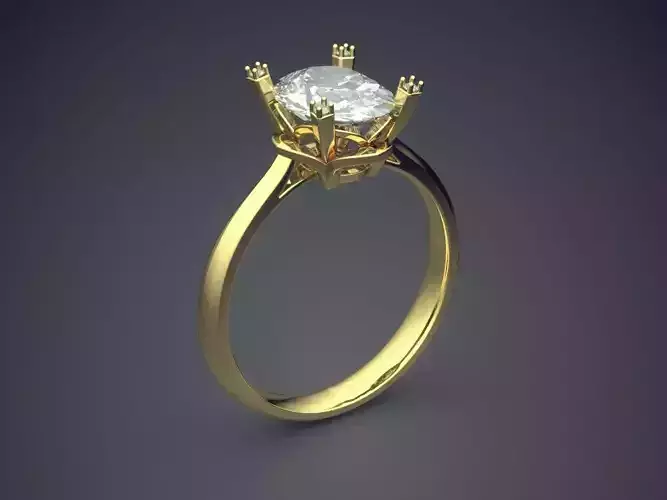 Engagement Ring With Diamond CAD-4775