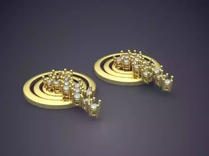 Earrings With Diamonds CAD-4781