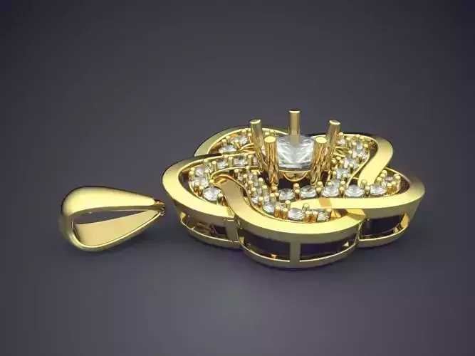 Pendant With Diamonds CAD-4774