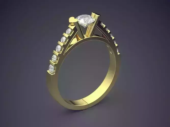 Engagement Ring With Diamonds CAD-4769