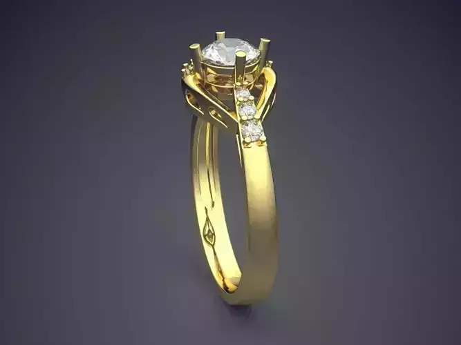Ring With Diamonds CAD-4753