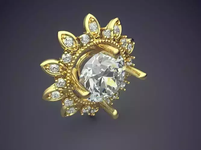 Pendant With Diamonds CAD-4752 3D print model