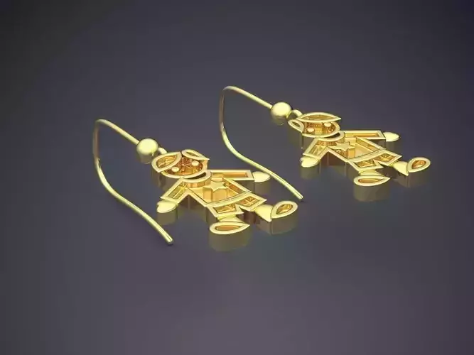 Boy Shape Earrings CAD-4748
