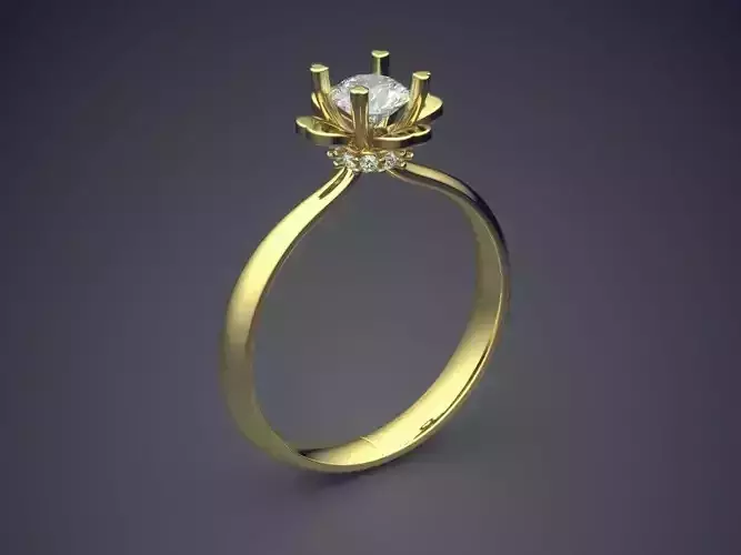 Engagement Ring With Diamond CAD-4747