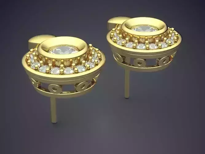 Earrings With Diamonds CAD-4743