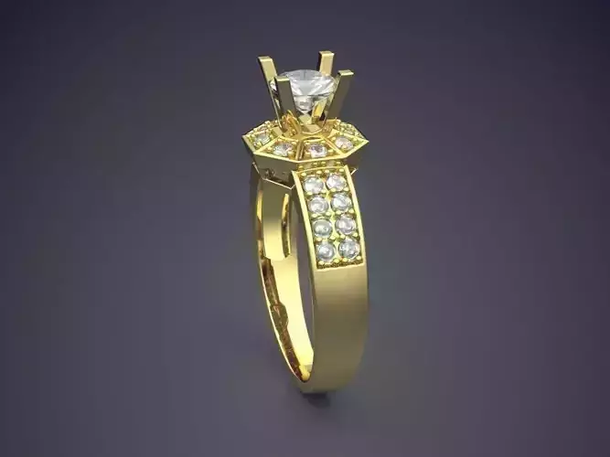 Ring With Diamonds CAD-4740