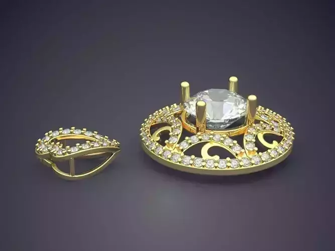 Pendant With Diamonds CAD-4778