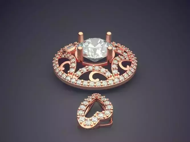 Pendant With Diamonds CAD-4778