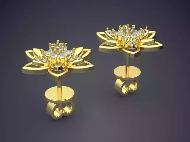Earrings With Diamonds CAD-4739