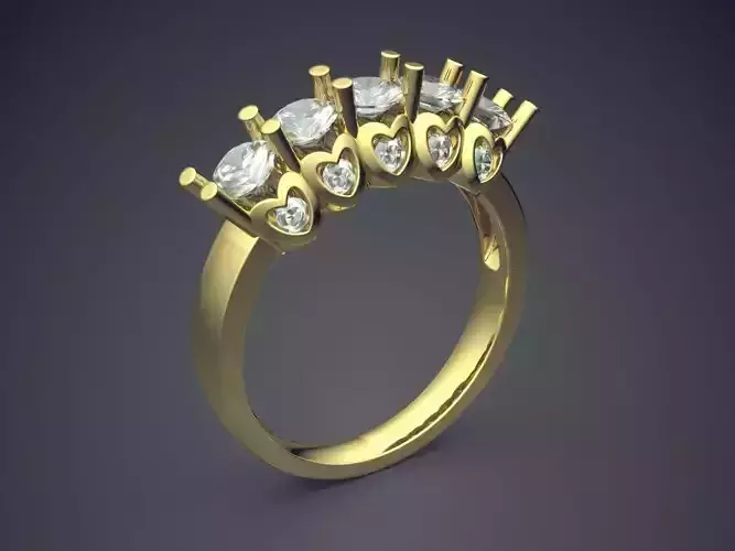 Engagement Ring With Diamonds CAD-4735