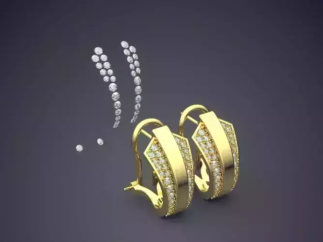 Earrings With Diamonds CAD-4734