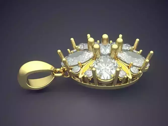 Pendant With Diamonds CAD-4730