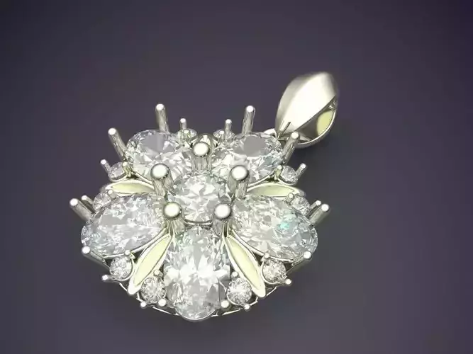 Pendant With Diamonds CAD-4730