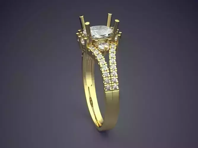 Ring With Diamonds CAD-4718