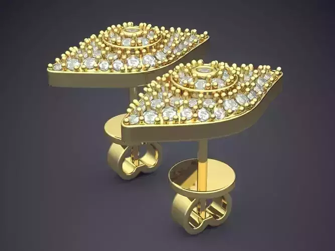 Earrings With Diamonds CAD-4719