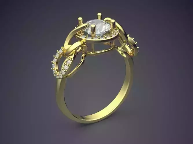 Ring With Diamonds CAD-4714