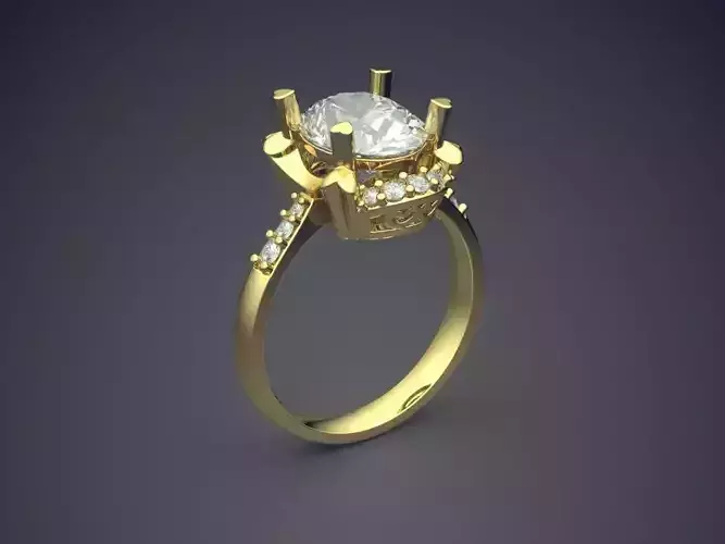 Ring With Diamonds CAD-4706