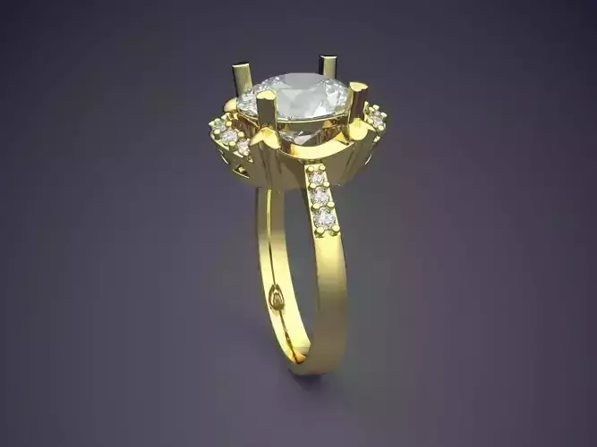 Ring With Diamonds CAD-4706