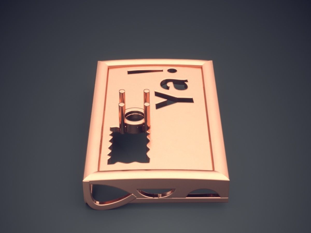 Engraved Pendant CAD-4703 3D print model_2