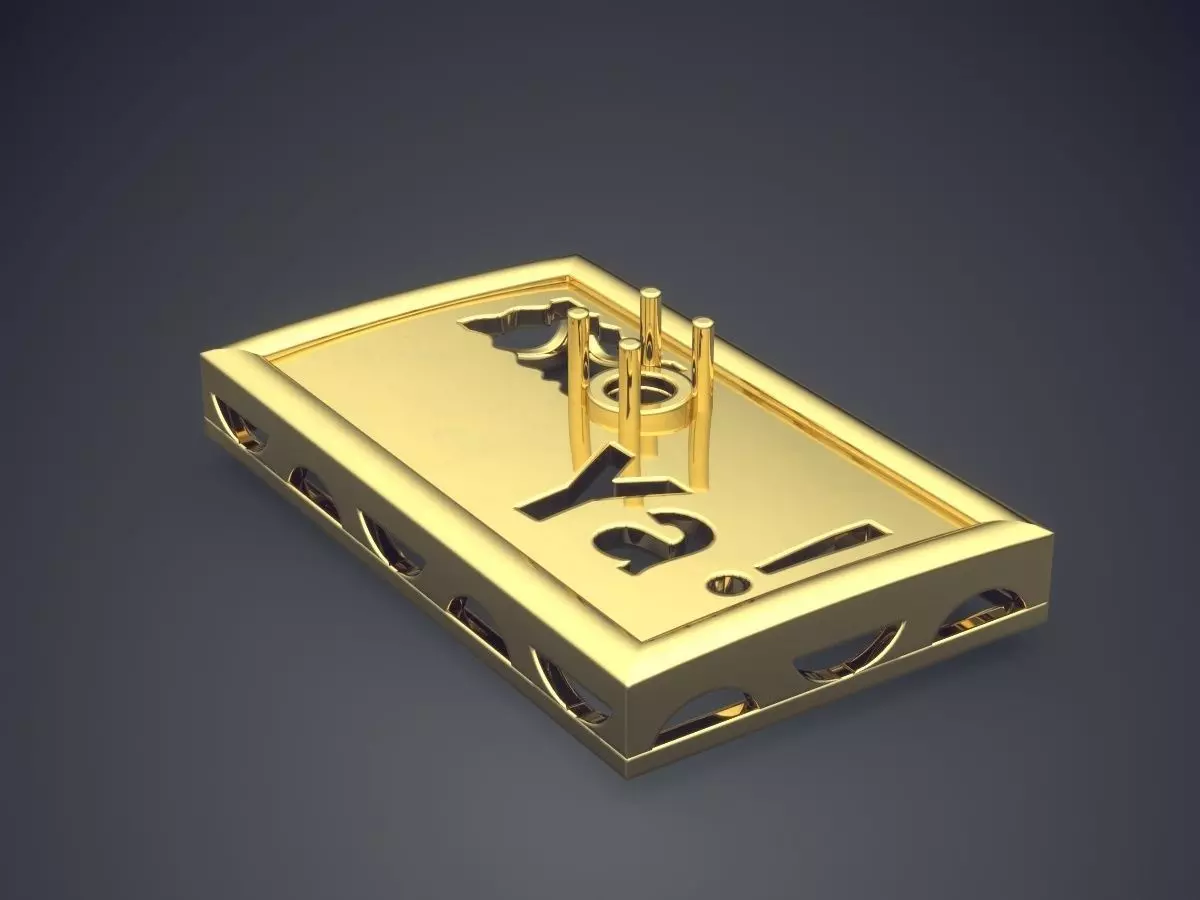 Engraved Pendant CAD-4703 3D print model_0