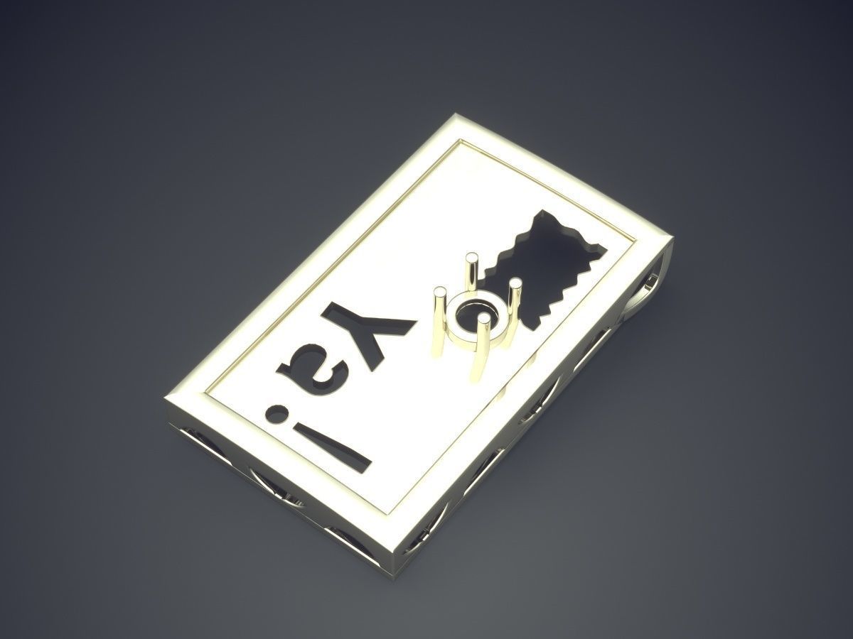 Engraved Pendant CAD-4703 3D print model_1