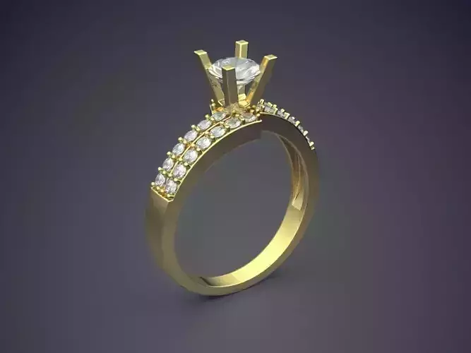 Engagement Ring With Diamonds CAD-4704